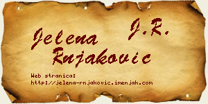 Jelena Rnjaković vizit kartica